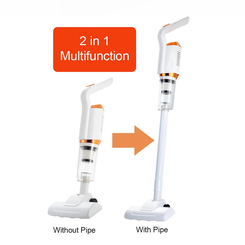 Aspirator vertical reîncărcabil NEW 2000mAh 120W wireless, vertical, cu duze