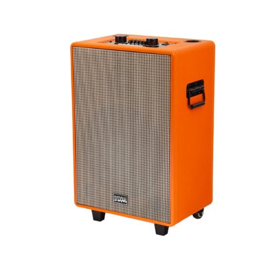 Difuzor boxa portabila Andowl cu funcție Karaoke 12MAX 1000W - Portocaliu 12″