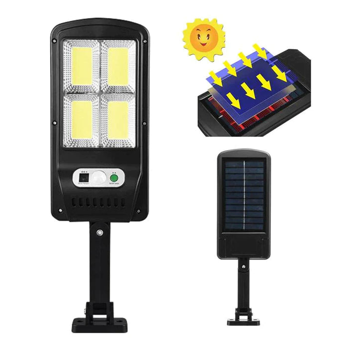 Set 4 Lampi solare cu 6 celule, 96 LED COB si telecomanda