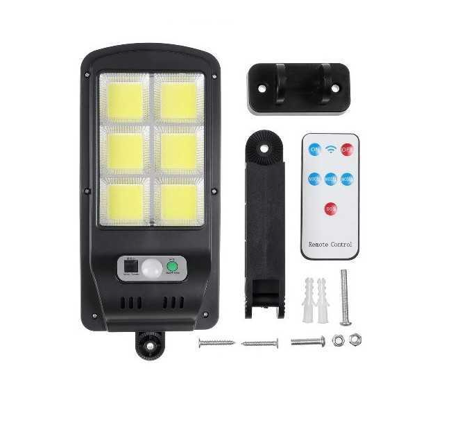 Set 4 Lampi solare cu 6 celule, 96 LED COB si telecomanda