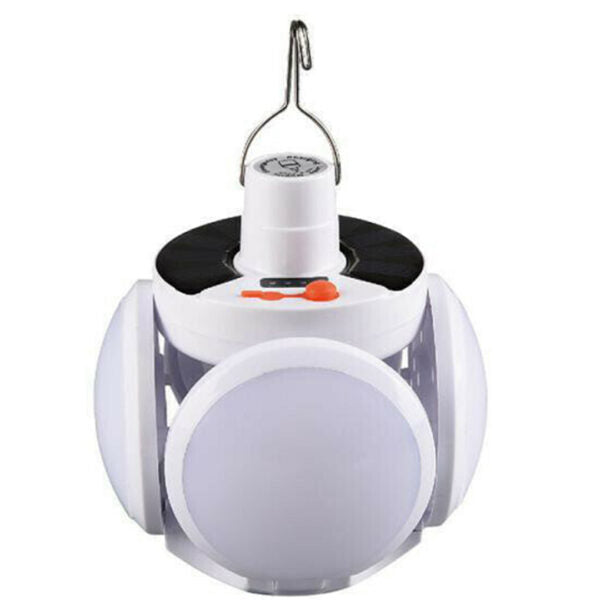 Lampa Solara Cu Acumulator, 4 brate rabatabile,5 Trepte De Iluminat