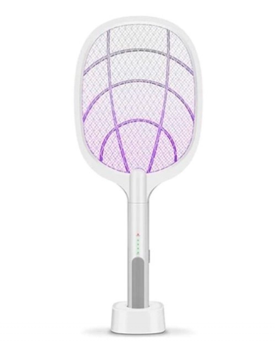 Paleta electrica anti tantari si insecte 2IN1cu lumina inclusa, stativ birou, utilizare manuala sau automata acumulator 2000mAh 3000V
