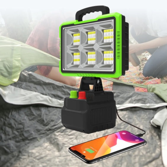 Proiector solar de 350W pentru Dumetii,Pescuit,Camping Autonomie pana la 20 ore,lumina rece/calda sau combinata