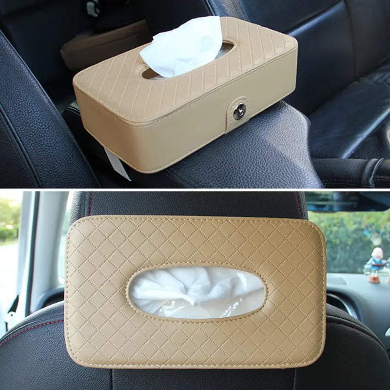Suport auto pentru servetele uscate LUXURY piele ecologica