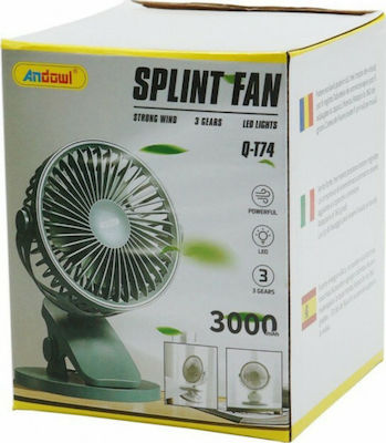 Andowl Q-T74 Ventilator USB Reîncărcabil Verde