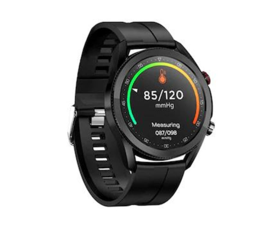 Ceas smartwatch Andowl Watch Q3, waterproof, multisport, apel bluethoot 5.0, notificari, pedometru, monitorizarea ritmului cardiac si a tensiunii, monitorizarea calitatii somnului, negru