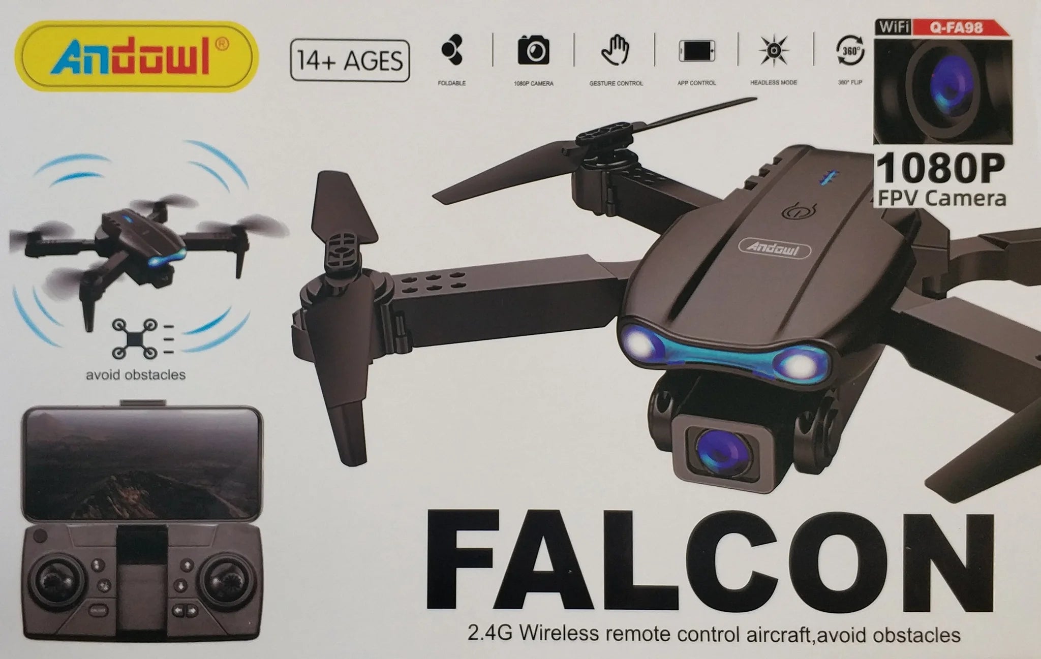 Drona Falcon FA98, CAMERA HD, telecomanda Model: Q-FA98