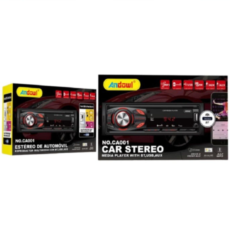 Player auto MP3 Andowl CA001, radio, BT, USB, SD, AUX, FM