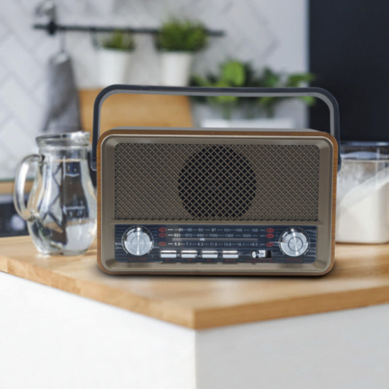 Radio FM retro fără fir MP3 portabil Bluetooth USB AUX TF Q-SY500