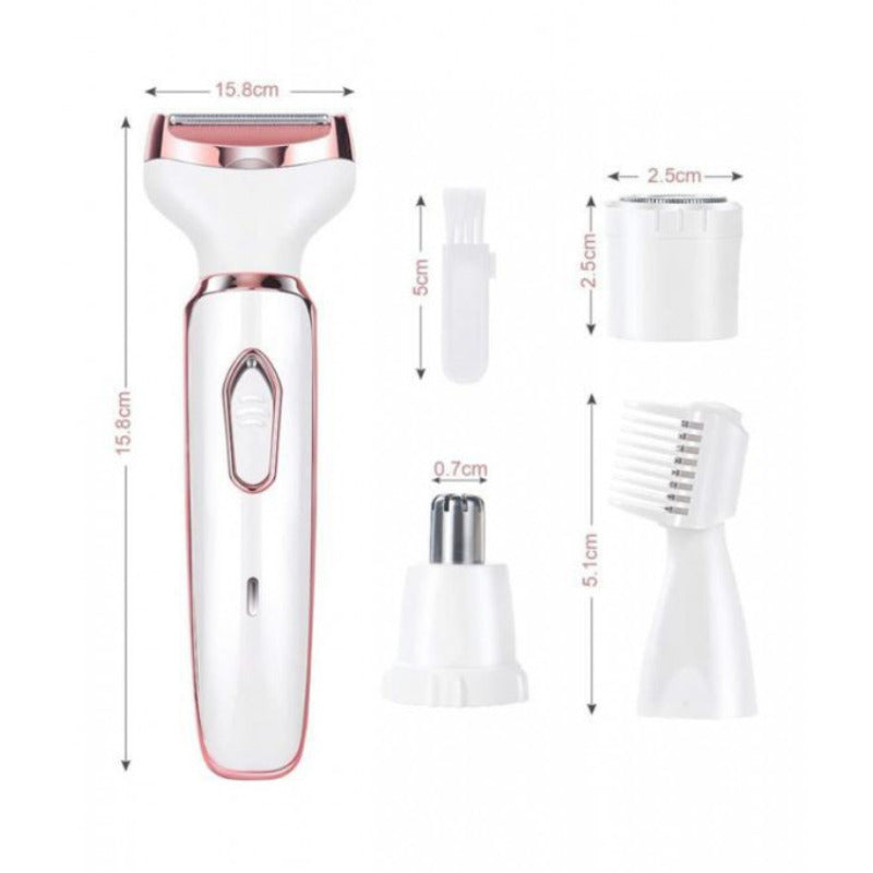 Epilator 4 in 1, Wet & Dry, 4 accesorii, cap de epilare lavabil AO 78148