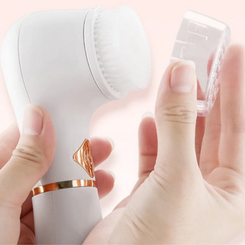 Aparat de masaj si curatare faciala 6 in 1, T1951 pentru Curatare Exfoliere si Masaj Tehnologie 4D Rezistenta la Apa 6000RPM