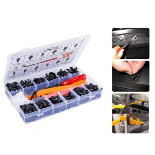 Trusa clipsuri auto 229 piesecu unelte demontare incluse+Cadou