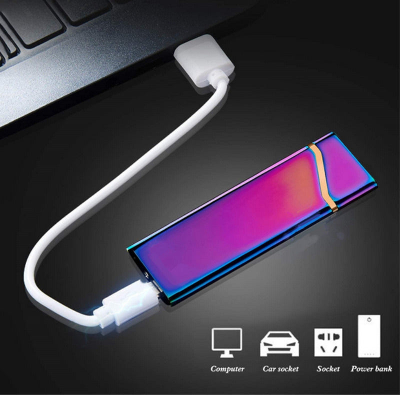 Bricheta Electrica, Metalica, Ultra Subtire, Antivant, Reincarcabila USB RD-G017