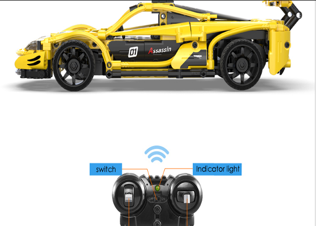 Set constructie Auto Andowl, pachet ansamblare masina,Set de construit Bugatti, Zenuo TSI GT +6 ani APLICATIE SMART