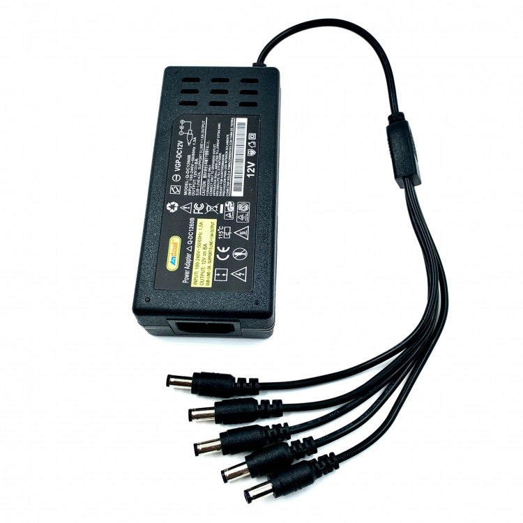 Incarcator transformator cu cablu splitter Q-DC1260B 100V-240V 50/60Hz; Ieșire: 12V DC, 8A max