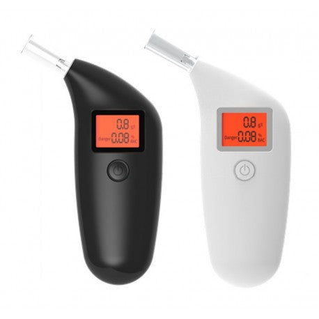 Alcool Test Digital ALB cu Display Iluminat si 5 Capete silicon de Suflare