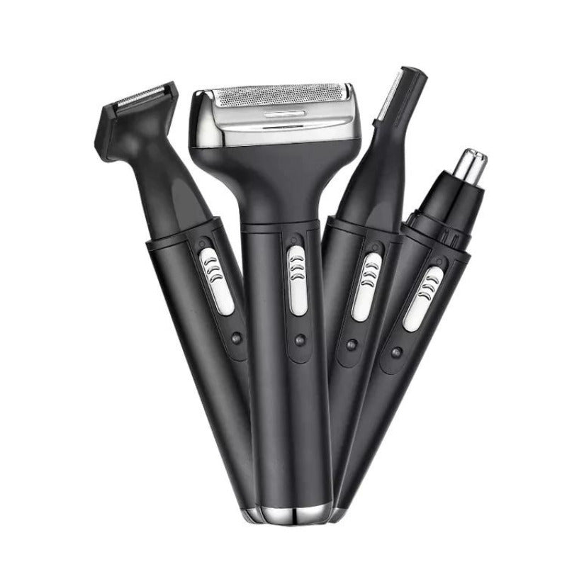 Set de Ingrijire 4in1 MEN, Aparat de Ras Corp si Barba, Tuns Sprancene, Trimmer Nas-Urechi, Rezistent la Apa, Utilizare fara Fir, Reincarcabil USB Grooming Kit 4in1 AO-78150