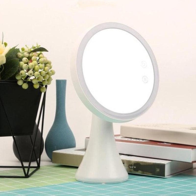 Oglinda Cosmetica si Lampa 2in1, 3 Temperaturi de Lumina, 3 Moduri de Iluminare, Rotativa la 90°, Senzor Tactil