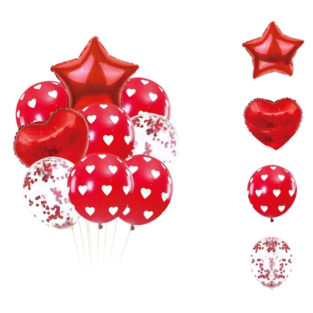 Set 9 baloane aniversare cu confetti FD0279