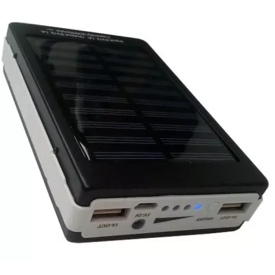 Baterie externa 20000mAh cu incarcare solara si lanterna 20 LED uri