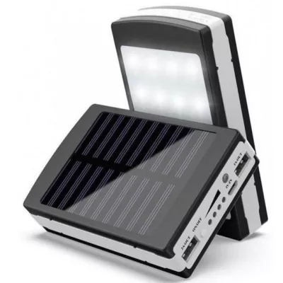 Baterie externa 20000mAh cu incarcare solara si lanterna 20 LED uri