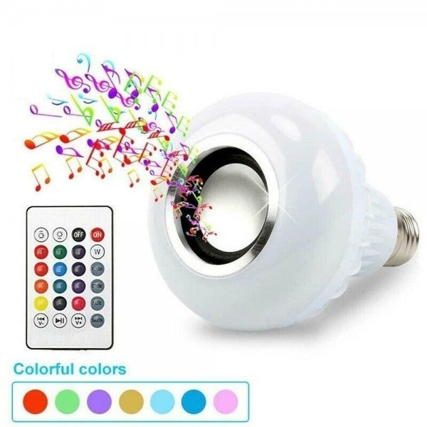 Bec led cu difuzor, Bluetooth si telecomanda