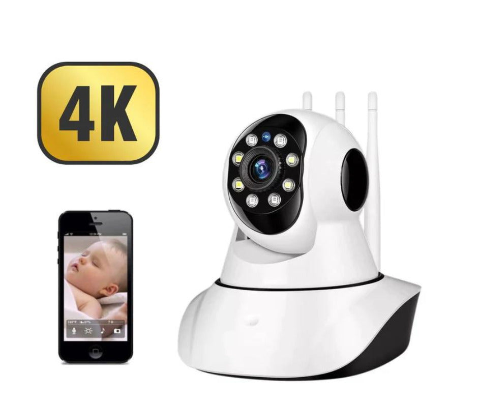 Camera de Supraveghere Smart Video, Rotativa, Wi-Fi, 4K, 3 Antene