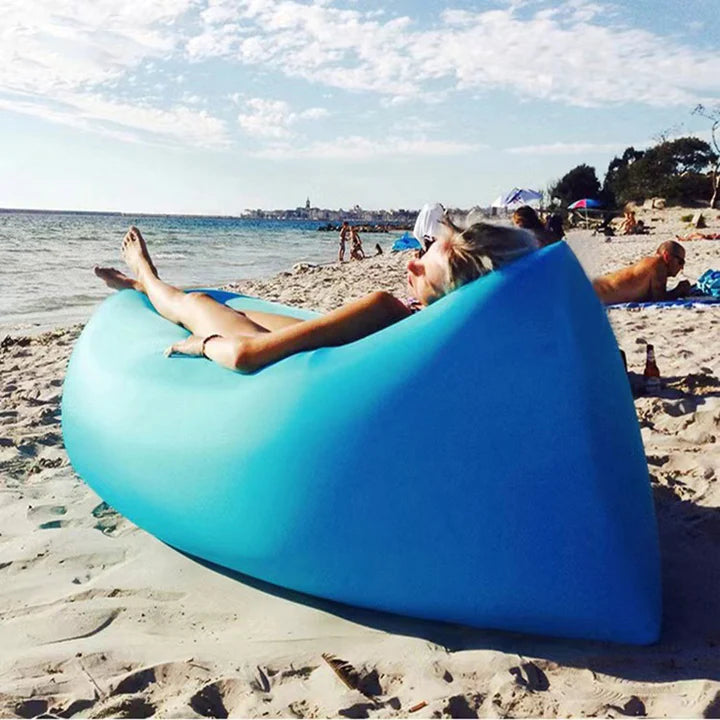 Saltea gonflabila portabila 180x70 tip sezlong pentru plaja,piscina sau aer liber