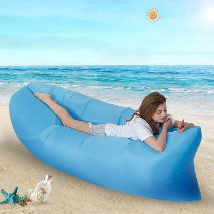 Saltea gonflabila portabila 180x70 tip sezlong pentru plaja,piscina sau aer liber