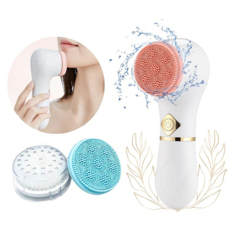 Aparat de masaj si curatare faciala 6 in 1, T1951 pentru Curatare Exfoliere si Masaj Tehnologie 4D Rezistenta la Apa 6000RPM