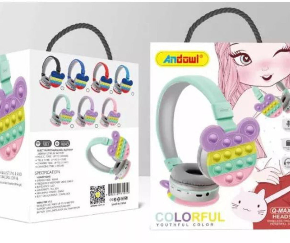 Casti Audio cu Pop It Now, Wireless, Bluetooth, cu Microfon Incorporat