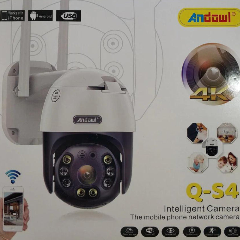 Cameră de supraveghere WiFi IP inteligentă ROBOTICA de exterior rezistentă la apă Q –S4 ANDOWL
