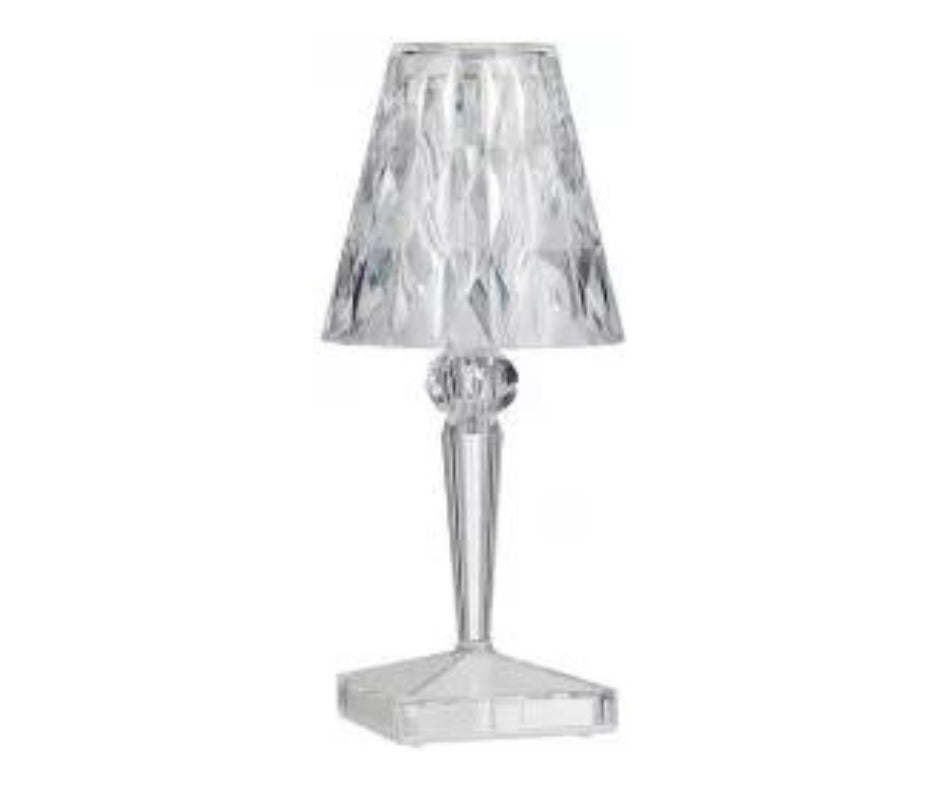 Veioza stil cristal led, cu incarcare USB, RGB, Aorlis, 3W, 3 moduri temperatura culoare, 2000 mAh, intrerupator touch
