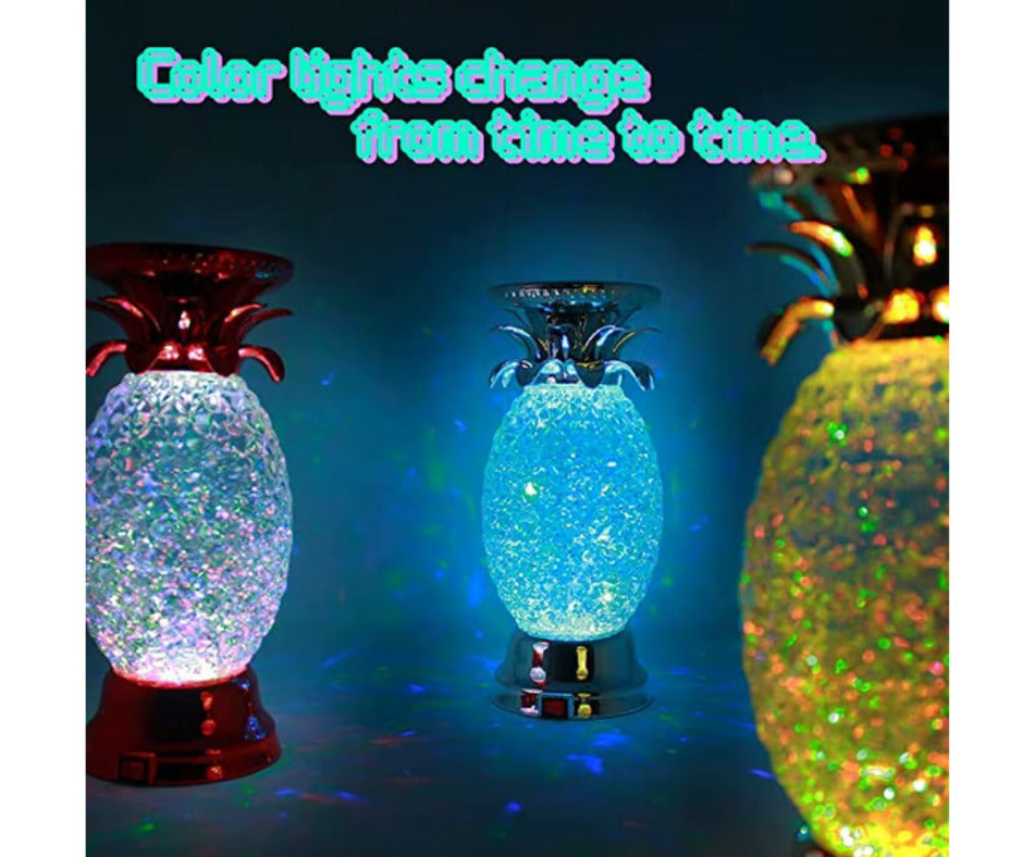 Lampa de masa, cu LED, stil cristal, buton on/off, de sine statatoare, 900g, cu baterii