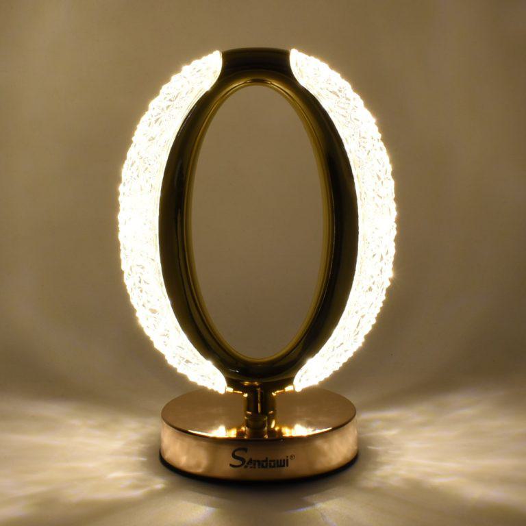 Lampă LED decorativă de masă 20,5 cm "Crystal" Touch 3 ori Iluminare albă Andowl Q-D002