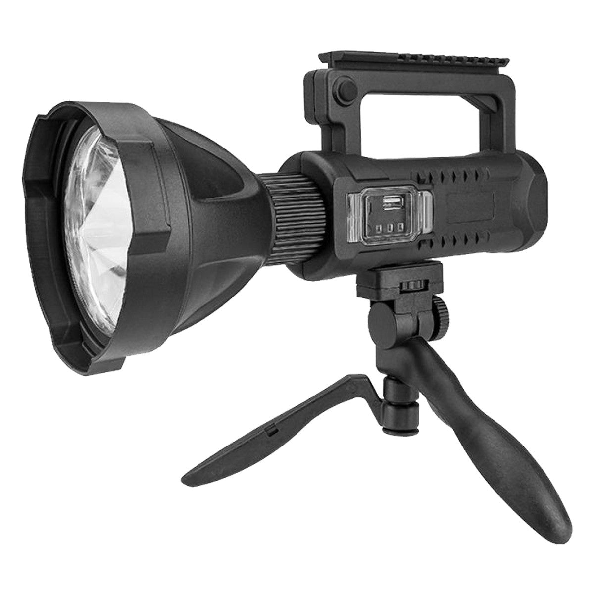 Lanterna Led 2000LM Reincarcabila la usb cu maner 4 faze tripod P50 W591 distanta 500m