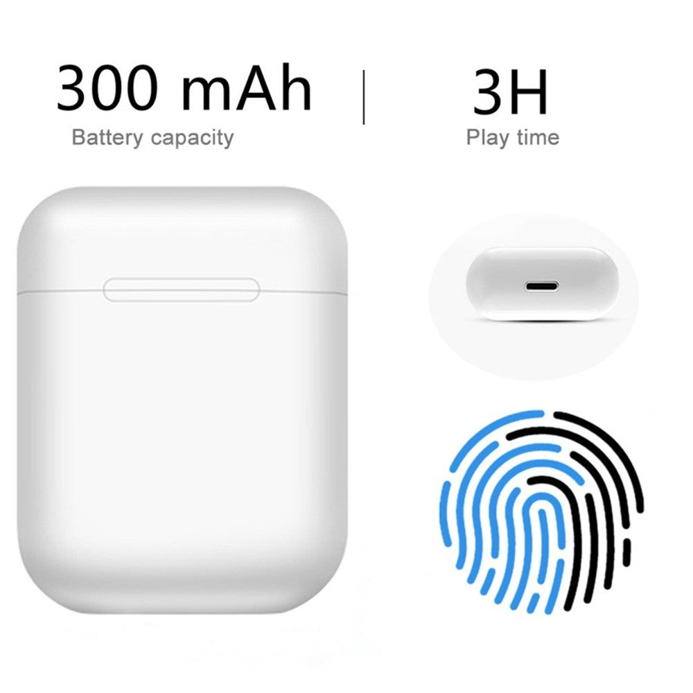 Casti wireless TWS i12, Bluetooth 5.0, Touch, Compatibile Android & iOS Alb,Roz,Albastru,Verde,Galben