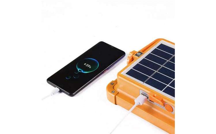 Proiector led 500W incarcare usb sau cu panou solar mobil cu acces la acumulatori