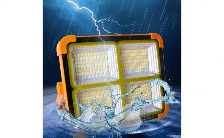 Proiector led 500W incarcare usb sau cu panou solar mobil cu acces la acumulatori
