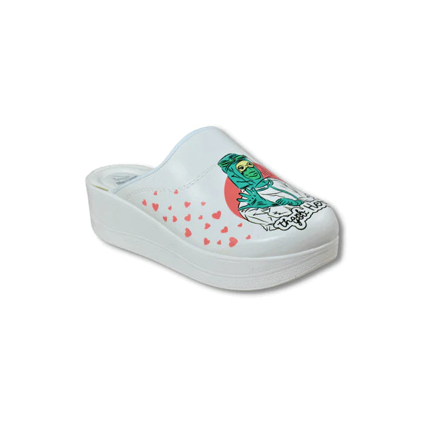 Saboti Fashion Albi anatomici dama asistenta