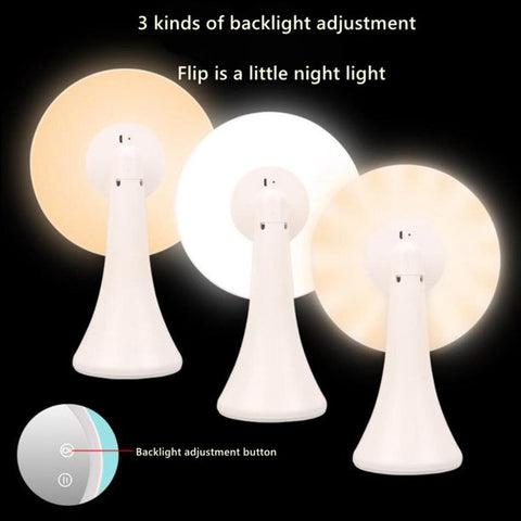 Oglinda Cosmetica si Lampa 2in1, 3 Temperaturi de Lumina, 3 Moduri de Iluminare, Rotativa la 90°, Senzor Tactil