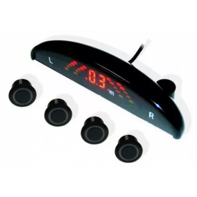 Set 4 Senzori Parcare NEGRI cu afisaj LED cu freza inclusa