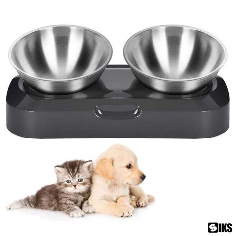 Pachet Avantaj: Set 2 Boluri inox Cu suport pet+Perie par automat+Dispozitiv indepartat Scame/par