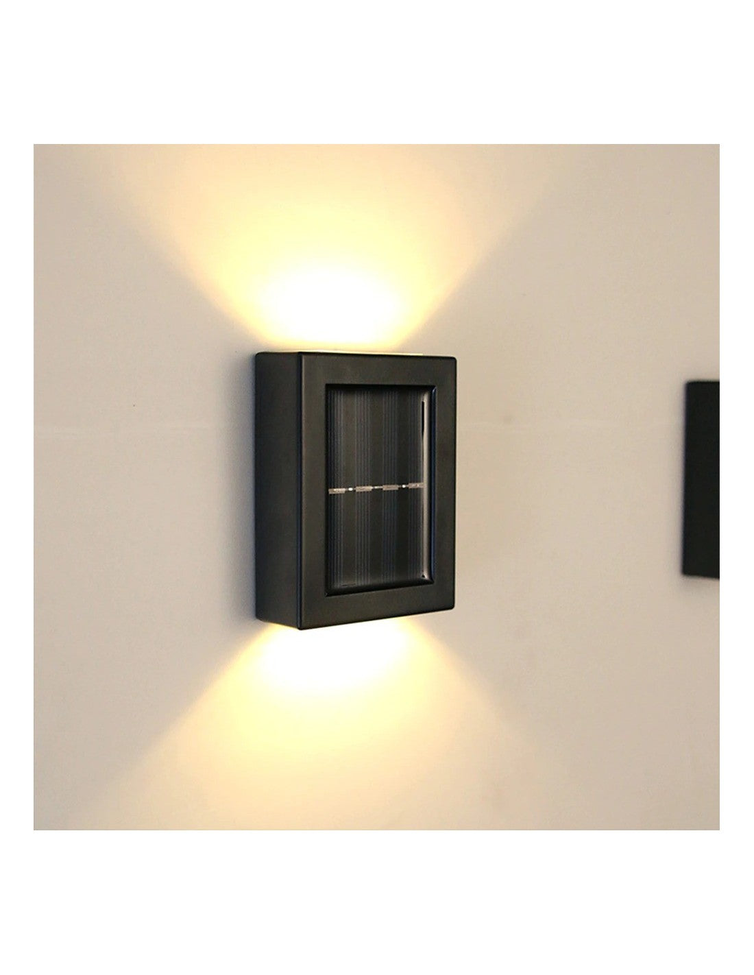 Set 2 lampi solare perte,gard cu lumina bidirectionala