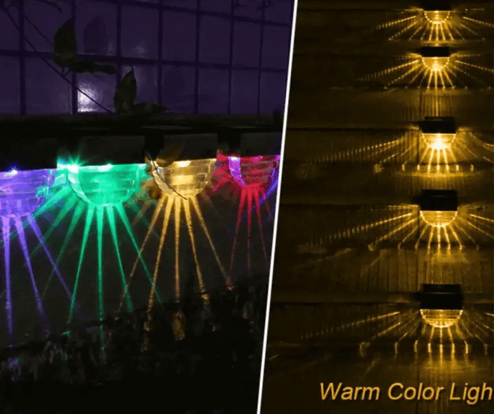 SET 2 Lampi solare pentru trepte si terase, RGB