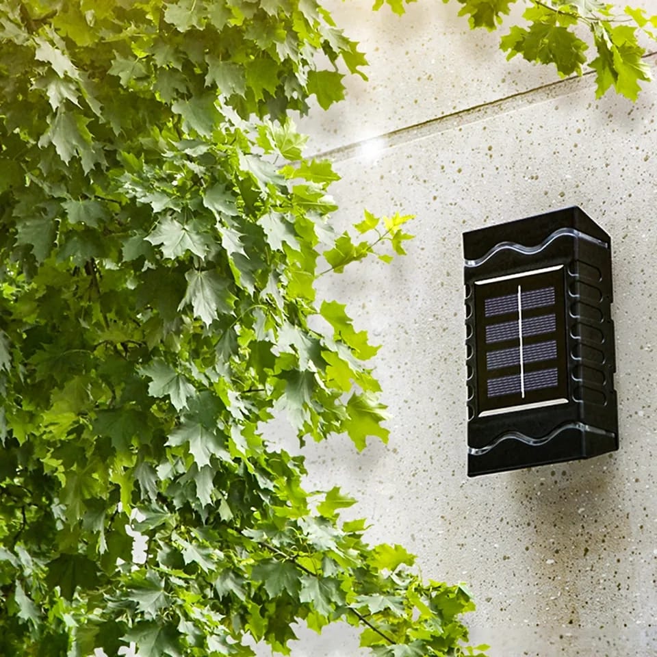 SET 4 LAMPI SOLARE,ilumiat decorativ, bidirectional (sus-jos), pt. perete, gard sau gradina