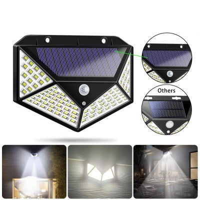 LIVRARE GRATUITA Numar De Casa Cu Iluminare Led Si Panou Solar + 2buc Lampa solara cu senzor de miscare, 100 LED