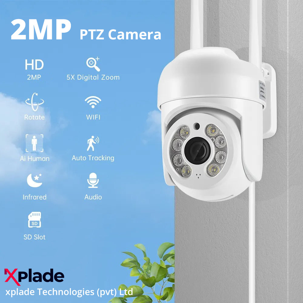 Camera supraveghere exterior IP 2MP WiFi IP  Camera,slot card microSD