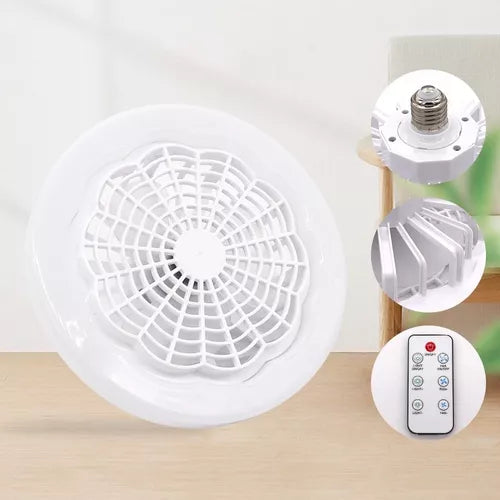 Ventilator De Tavan Cu Lampa De Iluminare 30W fasung normal E27 Cu telecomanda,verde,portocaliu sau alb