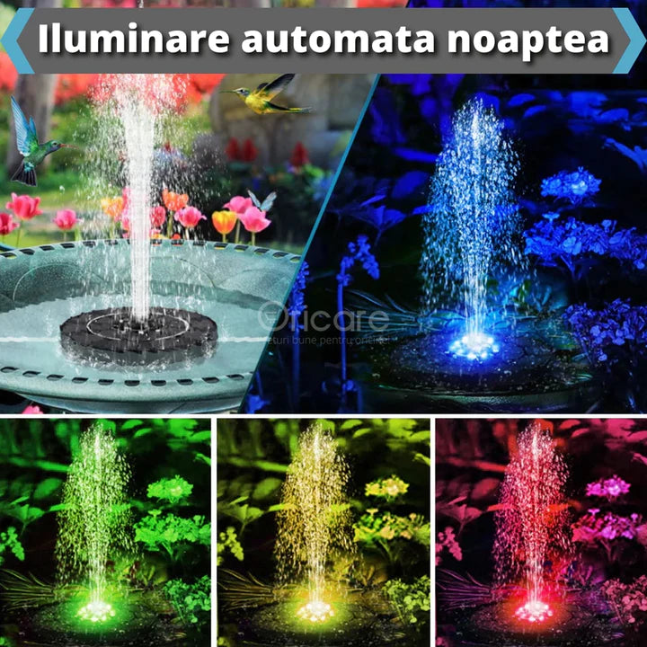 Fantana solara apa,led automat,potrivit pentru piscina,iaz